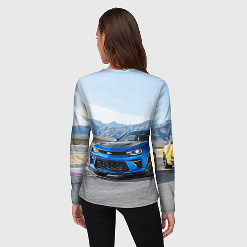 Женский лонгслив Chevrolet Camaro ZL 1 - Motorsport / 3D-принт – фото 4