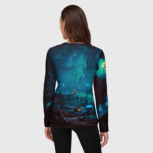 Женский лонгслив Волшебная ночь / 3D-принт – фото 4