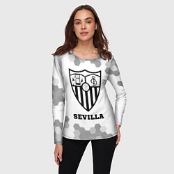 Лонгслив женский Sevilla sport на светлом фоне, цвет: 3D-принт — фото 2