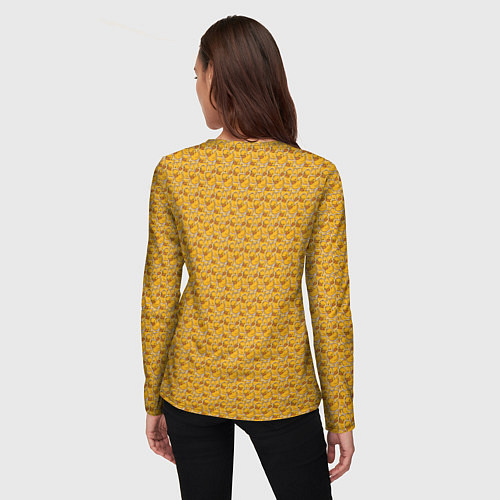 Женский лонгслив Паттерн с утятами / 3D-принт – фото 4