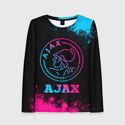 Лонгслив женский Ajax - neon gradient, цвет: 3D-принт