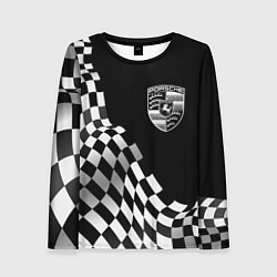 Лонгслив женский Porsche racing flag, цвет: 3D-принт