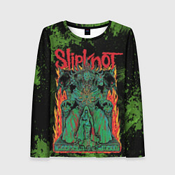 Лонгслив женский Slipknot green satan, цвет: 3D-принт