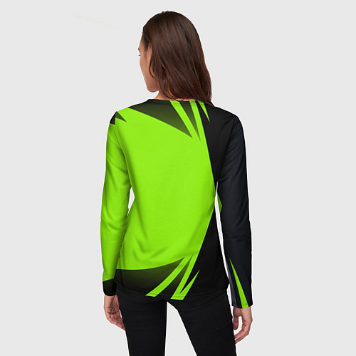 Женский лонгслив Slipknot green / 3D-принт – фото 4