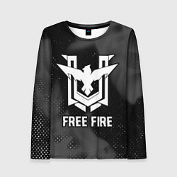 Лонгслив женский Free Fire glitch на темном фоне, цвет: 3D-принт