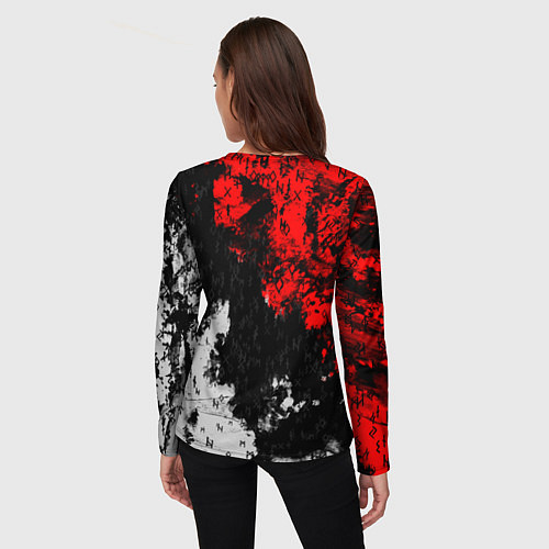 Женский лонгслив Руны девяти миров мирового древа / 3D-принт – фото 4