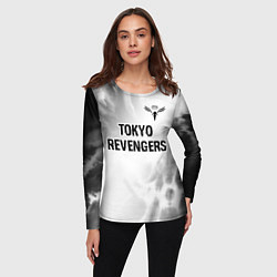 Лонгслив женский Tokyo Revengers glitch на светлом фоне: символ све, цвет: 3D-принт — фото 2