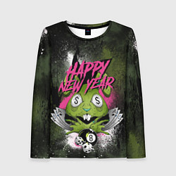 Лонгслив женский Geen rabbit happy new year, цвет: 3D-принт