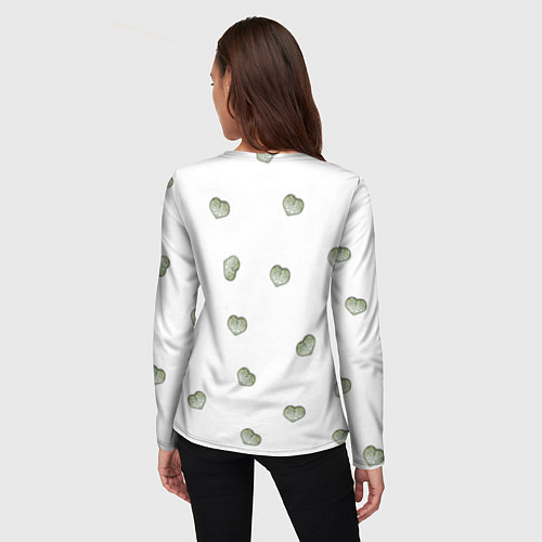 Женский лонгслив Четырехлистный клевер на удачу / 3D-принт – фото 4