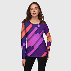 Лонгслив женский Объемная абстракция, цвет: 3D-принт — фото 2