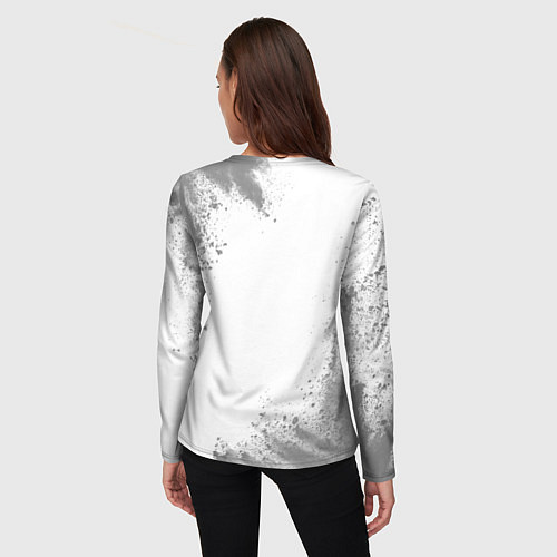 Женский лонгслив Баскетболист с очень большой буквы на светлом фоне / 3D-принт – фото 4