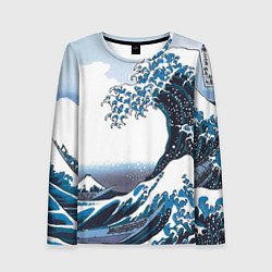 Лонгслив женский Цунами в Японии, цвет: 3D-принт