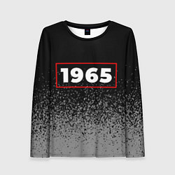 Женский лонгслив 1965 - в красной рамке на темном
