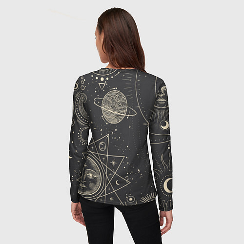 Женский лонгслив Мистические узоры / 3D-принт – фото 4