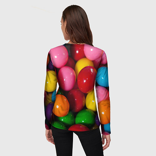 Женский лонгслив Конфеты ассорти / 3D-принт – фото 4