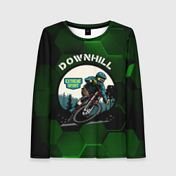 Лонгслив женский Downhill Extreme Sport, цвет: 3D-принт