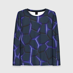 Лонгслив женский Неон синий, цвет: 3D-принт