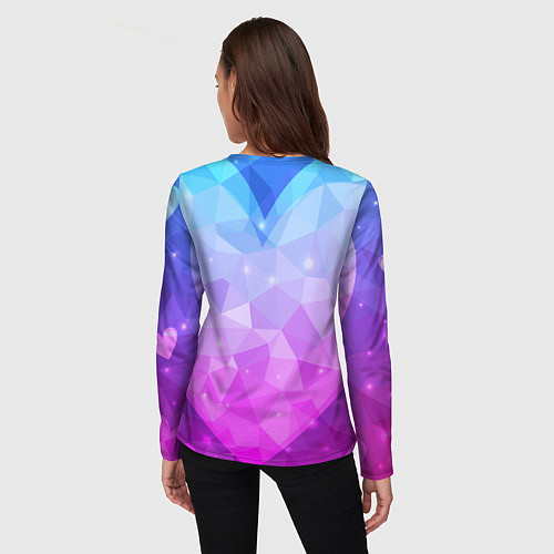 Женский лонгслив Панда с букетом цветов / 3D-принт – фото 4