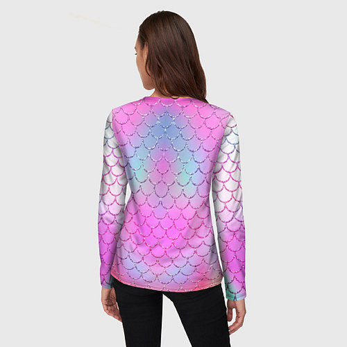 Женский лонгслив Милая панда с сердечком / 3D-принт – фото 4