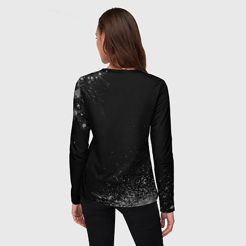 Женский лонгслив Барбер суббота воскресенье на темном фоне / 3D-принт – фото 4