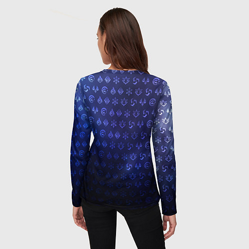 Женский лонгслив Е Лань элементали / 3D-принт – фото 4