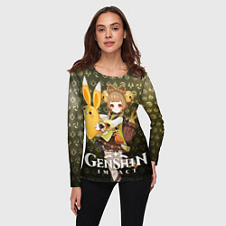 Лонгслив женский Яо Яо элементали, цвет: 3D-принт — фото 2