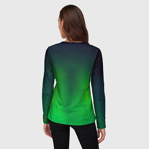 Женский лонгслив Кибер воин в стиле киберпанк / 3D-принт – фото 4