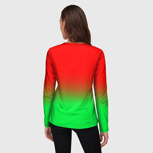 Женский лонгслив Необычный переход / 3D-принт – фото 4