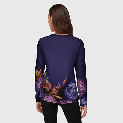 Женский лонгслив Самая лучшая бабушка в цветах / 3D-принт – фото 4