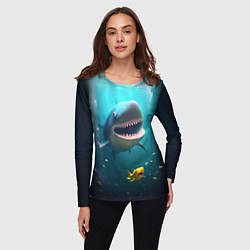 Лонгслив женский Я акула туруру, цвет: 3D-принт — фото 2