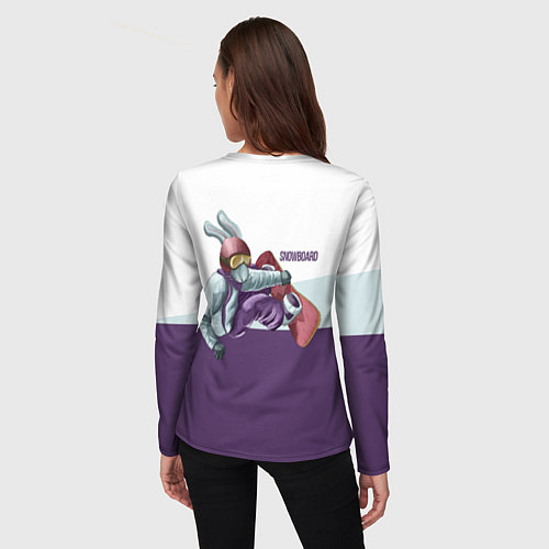 Женский лонгслив Грэп на доске / 3D-принт – фото 4