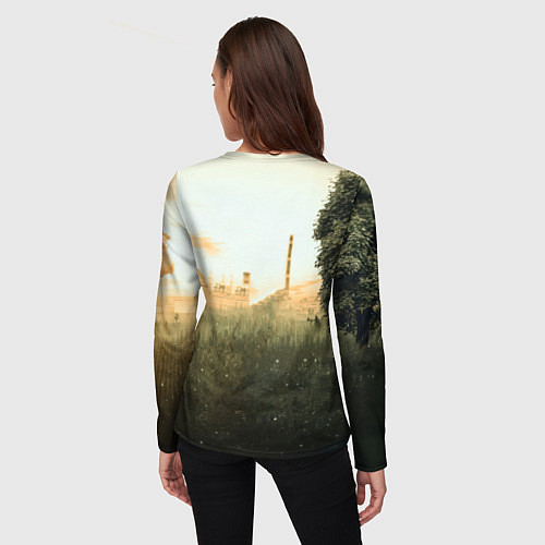 Женский лонгслив STALKER Одиночка утром на ЧАЭС / 3D-принт – фото 4