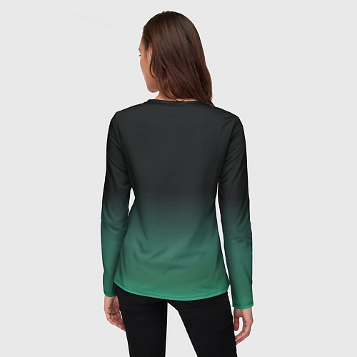 Женский лонгслив Неоновый дракон с цветами / 3D-принт – фото 4