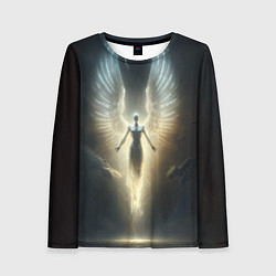 Лонгслив женский Парящая девушка ангел, цвет: 3D-принт