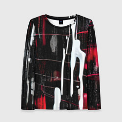 Лонгслив женский Краски на стене, нейросеть, цвет: 3D-принт