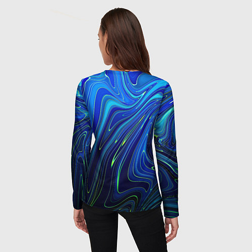 Женский лонгслив Blurred colors / 3D-принт – фото 4