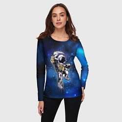 Лонгслив женский Дерзкий космонавт, цвет: 3D-принт — фото 2