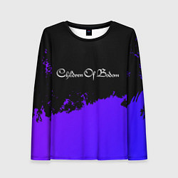 Женский лонгслив Children of Bodom purple grunge