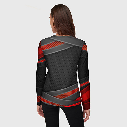 Женский лонгслив Боевой петух / 3D-принт – фото 4
