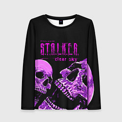 Лонгслив женский Stalker skull, цвет: 3D-принт