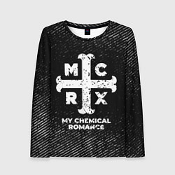 Лонгслив женский My Chemical Romance с потертостями на темном фоне, цвет: 3D-принт