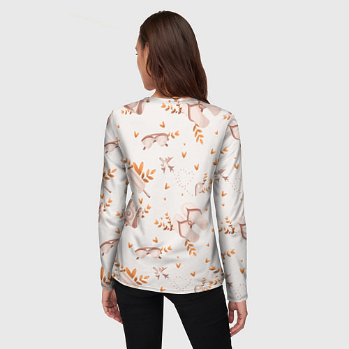 Женский лонгслив Пляжный паттерн / 3D-принт – фото 4