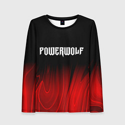 Лонгслив женский Powerwolf red plasma, цвет: 3D-принт