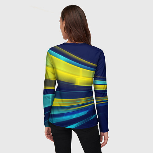 Женский лонгслив Желтый итальянский суперкар / 3D-принт – фото 4