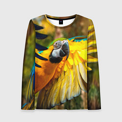 Лонгслив женский Взлёт попугая, цвет: 3D-принт