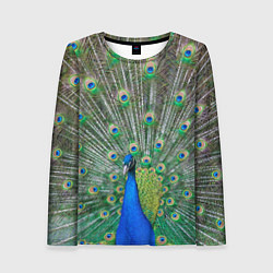 Лонгслив женский Величественный павлин, цвет: 3D-принт