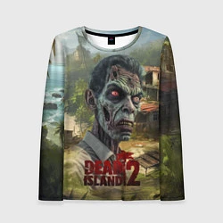 Лонгслив женский Zombie dead island 2, цвет: 3D-принт