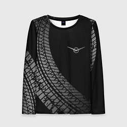 Лонгслив женский UAZ tire tracks, цвет: 3D-принт