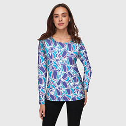Лонгслив женский Абстракция рыбка, цвет: 3D-принт — фото 2