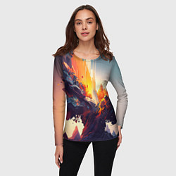 Лонгслив женский Красивый апокалипис, цвет: 3D-принт — фото 2